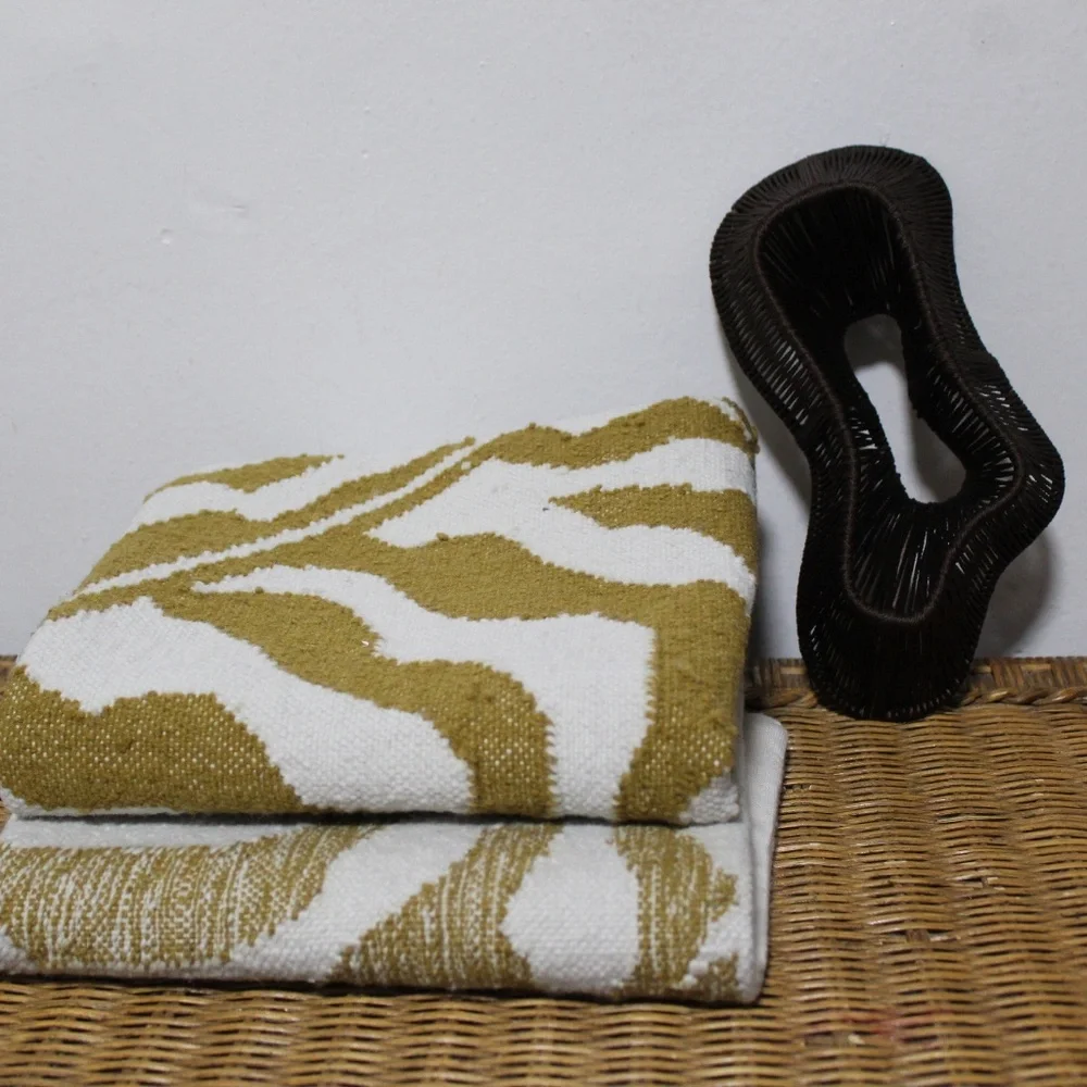 Williams Sonoma Gold/Off White Botanical Pillow Covers .   2 pillow covers.